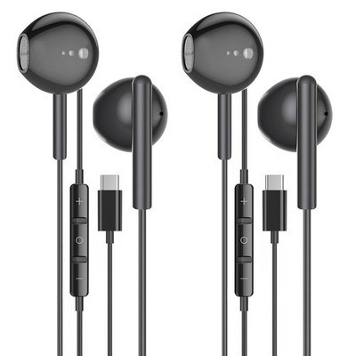USB C Headphones for iPhone 17/16/15 Pro Max，in Ear Wired Earbuds