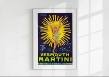 Vintage Martini Poster, Retro Wall Art, Bar Cart Decor, Printable Wall Art