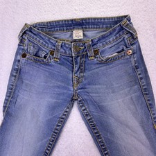 VTG True Religion Jeans Womens 26 LowRise Straight Sty W102482E6 USA 26x31.5