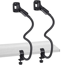 2 Sets Gooseneck Mic Stand 13 Inch Microphone Stand Flexible Gooseneck Deskto...
