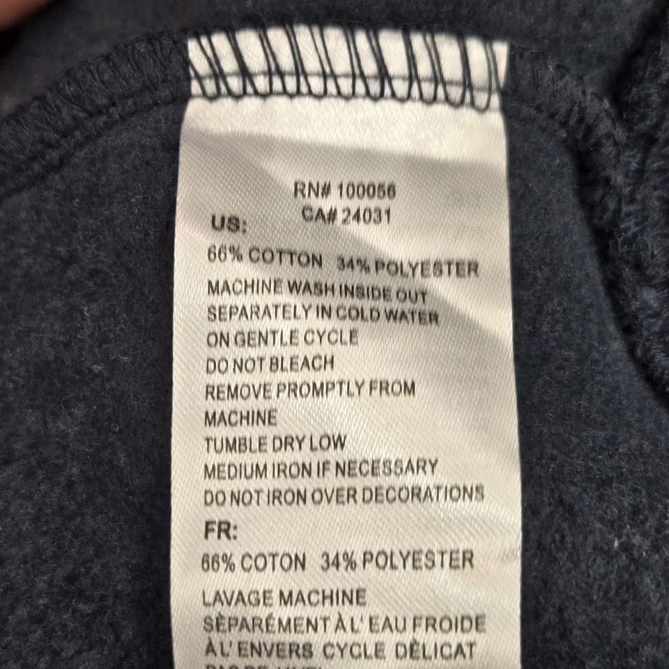 Chick-Fil-A Hombres Sudadera con Capucha MEDIANA Azul I Corazón Parche Gofre Bordado Cordón Foto 4 de 4