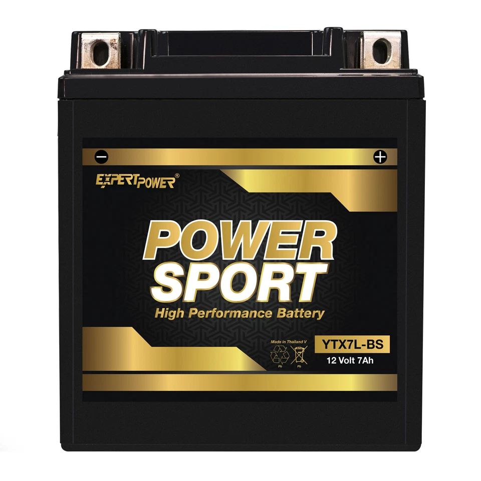 ExpertPower YTX7L-BS Battery Replaces Kawasaki KLX250S, SF, Camo 06-20 Foto 3 de 4