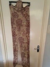 Ladies Uk16 Pretty Little Thing Halter Maxi Dress Split Detail Renaissance Print