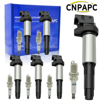 6X Ignition Coil & 6 Spark Plug For BMW 325i 328i 330i 530i X3 X5 X6 UF515 UF522