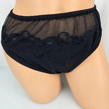 Vintage Warners Warner's Sheer Magic Satin Lace Mesh Panties Hi Cut Brief L 7