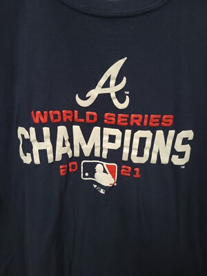 MLB - レア【Fanatics】BRAVES 2021 WS CHAMPIONS TEE Men's Heathered Gray Atlanta Braves 2021 World Series