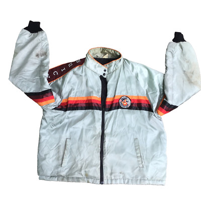 VTG Buick XXL 1981 Indianapolis 500 Racing Gray Jacket Coat *Stained* *Tears*