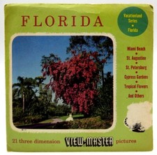 View-Master FLA-1-2-3, Florida, Vintage S3 Package, 3 Reel Set