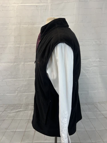 Greg Norman Men's Black Zip Poly Fleece Vest Large $158 Tasso Elba image 5