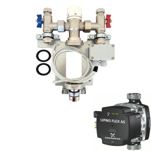 UFH Single Zone Water Control Pack Grundfos UPM3 Pump Underfloor Heating A-Rated