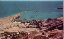 Vintage MI Postcard Calcite Plant Limestone Division US Steel Rogers City Aerial