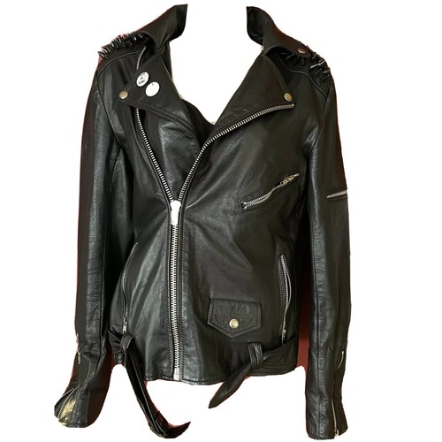 UNIF Genuine Leather Moto Jacket Silk 