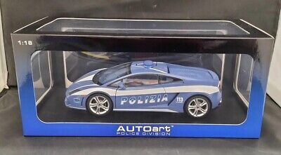 1/18 AUTOart Lamborghini Gallardo LP-560-4 Police Car Blue w 1/18 AUTOart Lamborghini Gallardo LP-560-4 Police Car Blue w