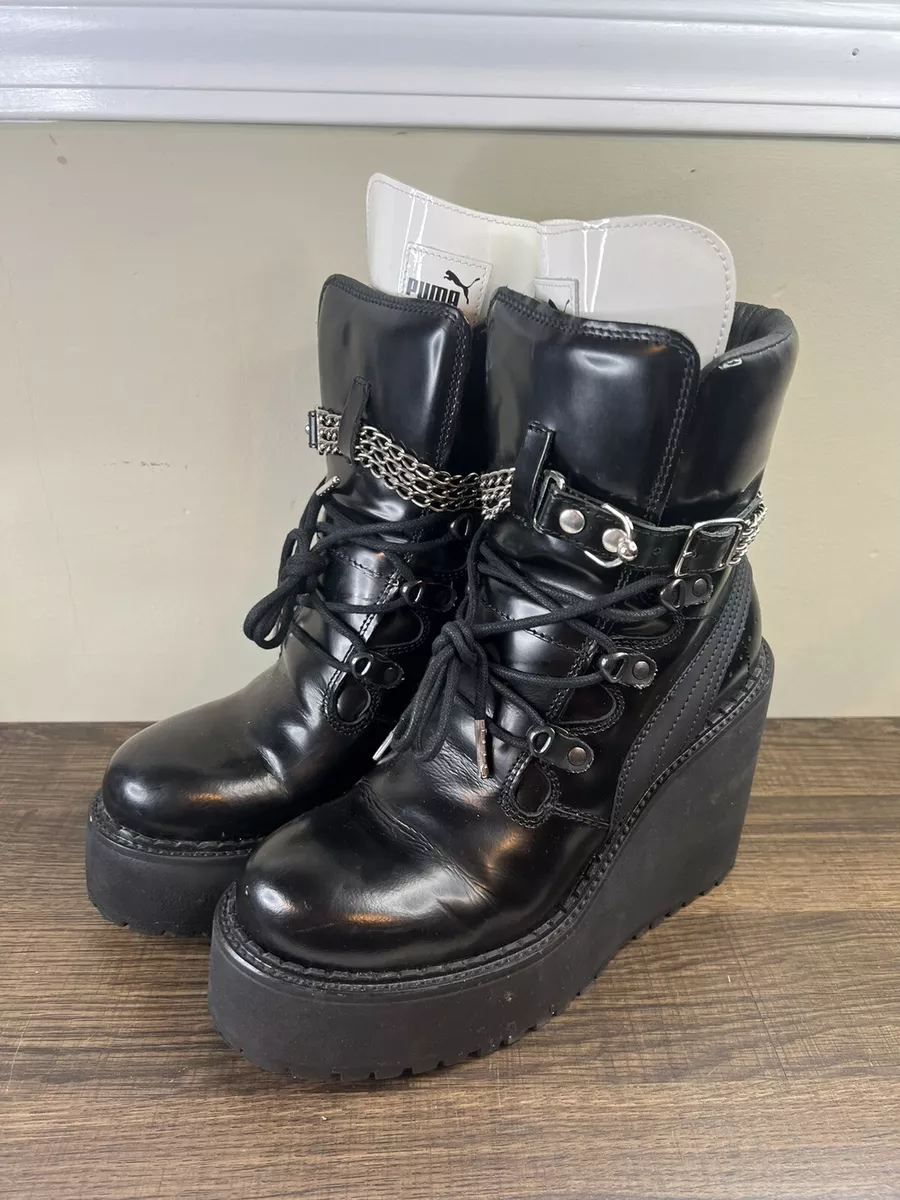 Puma Fenty By Rihanna Sb Platform Boots Ankle High Heel 3