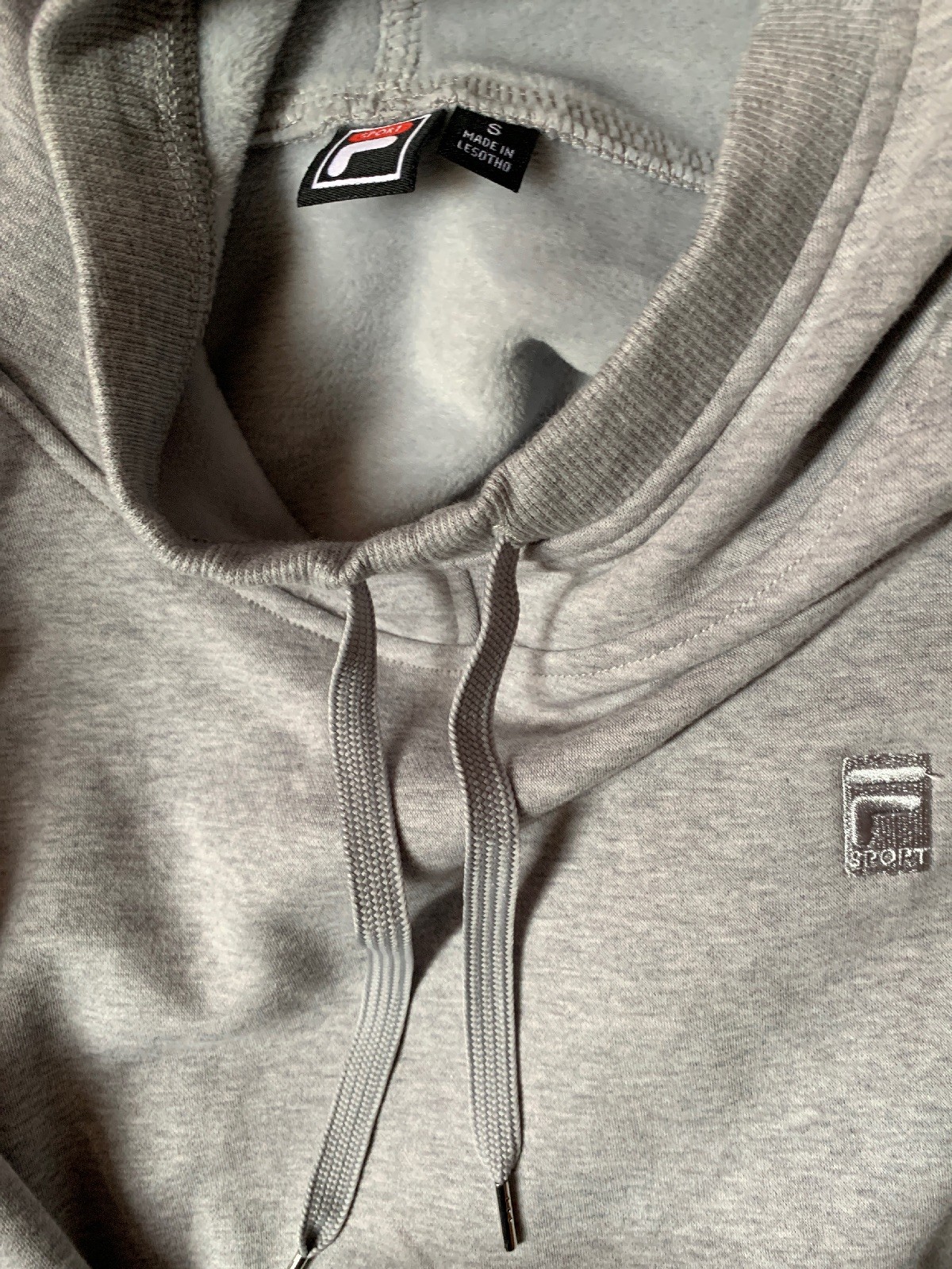 Felpa con cappuccio FILA Sport donna taglia S piccola grigia