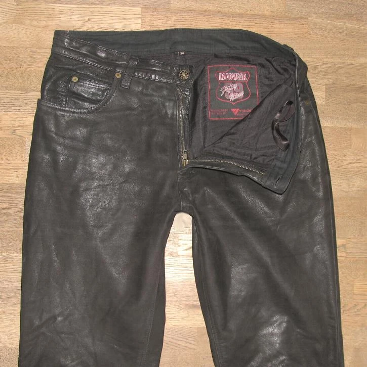 " MODEKA Roadwear 59 " LEDERJEANS Biker - Lederhose in schwarz ca. W34-35"/ L36" - Bild 2 von 4