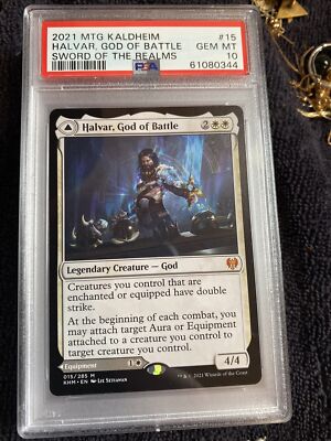 mtg kaldheim god cards PSA 10 Gem Mint Kaldheim, Halvar, God of Battle Sword Of The Realms
