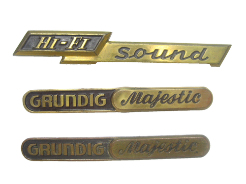 Grundig Majestic And HI-FI Sound Emblems 1950's Models