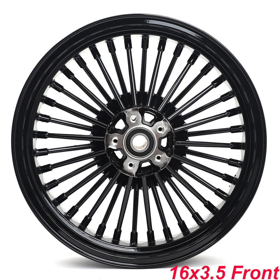 Juego de llantas de radios gruesos de 16X3,5" para Harley Softail Fatboy Heritage FLSTF FLSTC Foto 2 de 4