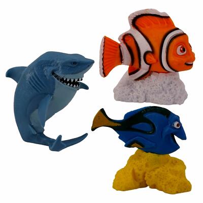 Finding Nemo Plastic Figurine Bundle (Set of 3) Nemo, Dory and Bruce ...