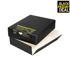 Lineco Museum Storage Box, 9.5x12x3 Inch Acid-Free Metal Edge Lignin-Free Black
