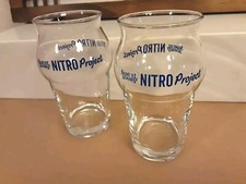New Set Lot of 2 Sam Samuel Adams Nitro Project 16oz Beer Glass White Ale IPA NR