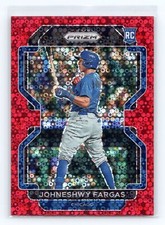 2022 Panini Prizm Johneshwy Fargas Red Donut Circles Prizm #/99 Chicago Cubs