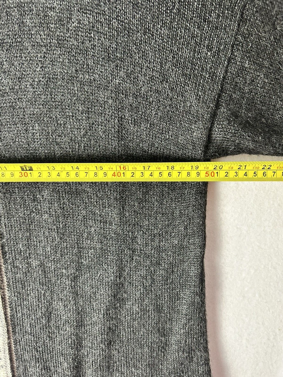 Factoria Perez Baby Alpaca Gray Long Cardigan Knit Sweater Vtg Sz M Estimated View 6