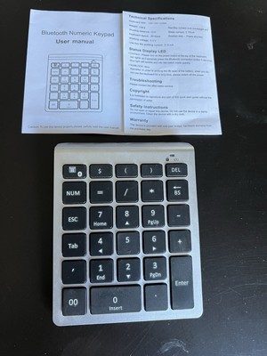 Lekvey Wireless Bluetooth Numeric Keypad