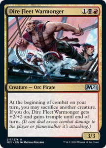 Dire Fleet Warmonger x4 - Magic Core Set 2021 - NM-Mint, English - Magic Core Se