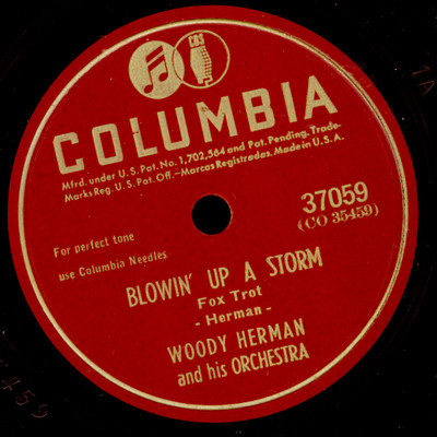 WOODY HERMAN & HIS ORCH. Blowin' up a storm / Fan it Schellackplatte 78rpm X3034