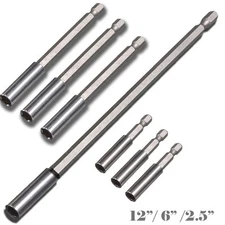 7X 2.5/6/12"  Magnetic Bit Extension Holder  Quick Change 1/4" Hex Shank Screw