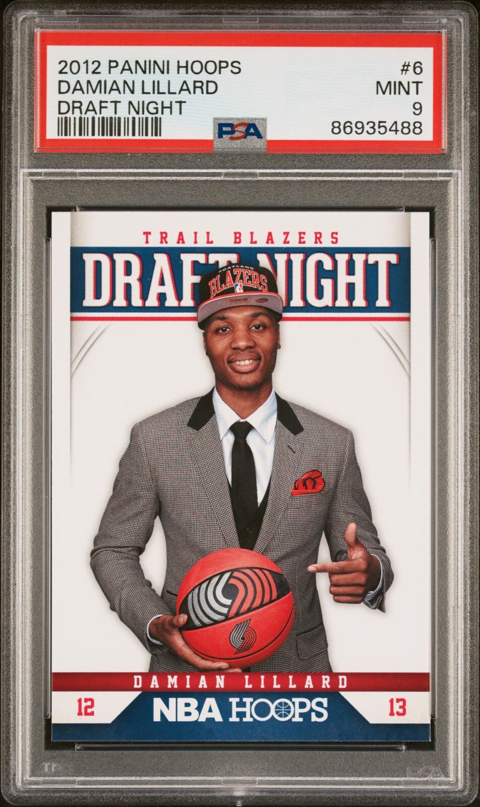 *PSA 9* Damian Lillard 2012-13 NBA Hoops - Draft Night - Portland Trail Blazers