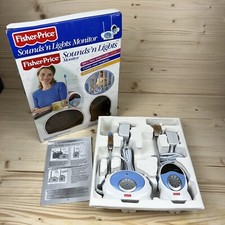 Y2K Fisher Price Sounds 'n Lights Baby Monitor  Receiver Set w/AC Power 71638