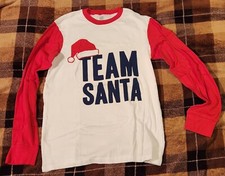 Carters Adult Large 2 piece Team Santa Snug Fit PJs Family Pajamas Christmas Red