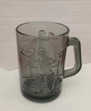 Vintage McDonalds drinking glass mug cup Ronald McDonald Football
