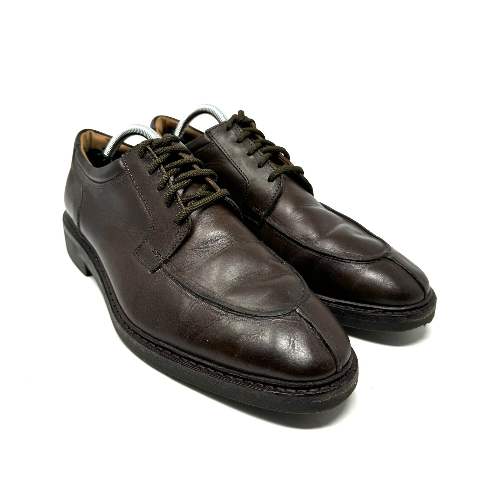 SAOLA Allen Edmonds ""DENALI"" Derby uomo in pelle punta spaccata 10 D marrone USA 5784