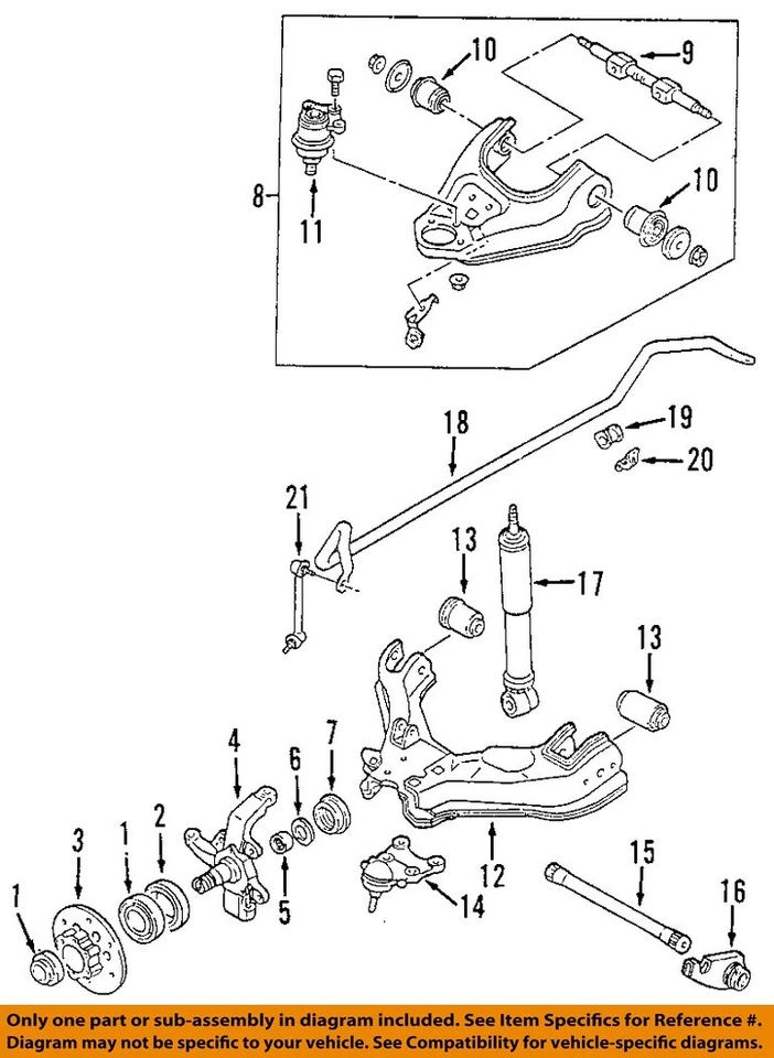 Used Front Suspension Stabilizer Bar fits: 1999 Honda Passport Front 4 Dr Front Foto 3 de 4