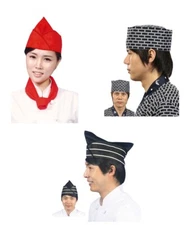 5 Assorted Chef Hats Clothing Uniform Asian Japanese Sushi Restaurant Bar