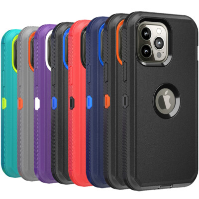 For iPhone 12 13 14 Pro Max 11 XR XS Max Phone Case Heavy Duty Shockproof Cover