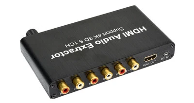 4K 1080P HD Multi-Channel AC3 DTS Audio To Analog Surround Sound Converter