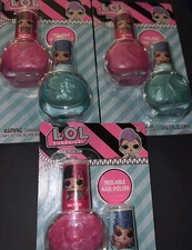 L.O.L NAIL POLISH, pink & teal Lots Of 3