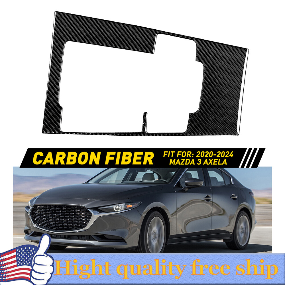 Carbon Fiber Central Console Gear Shift Sticker LHD Fit For Mazda 3 Axela 2020