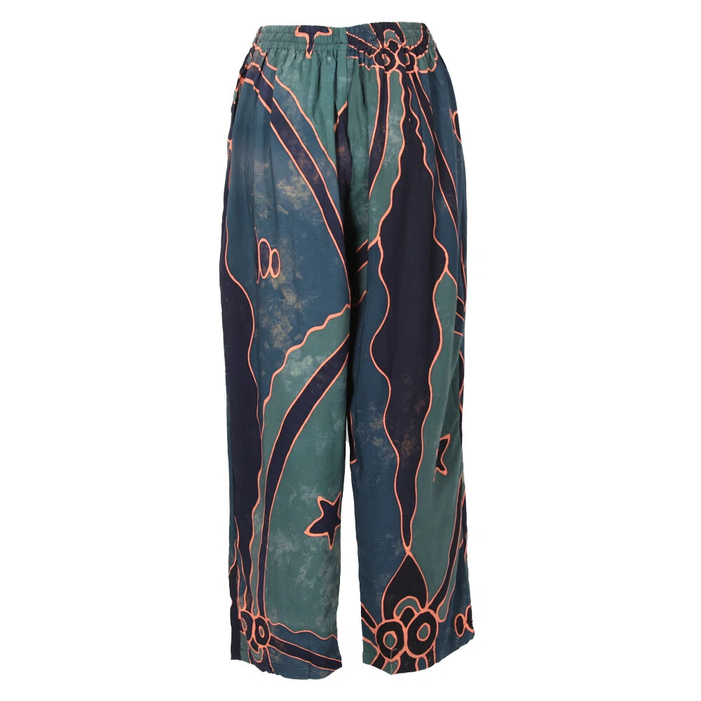 Abstract Bali Print Unisex Trousers Fairtrade Hippie Boho