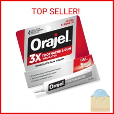 Orajel 3X for Toothache & Gum Pain: Maximum Gel Tube 0.42oz - From #1 Oral Pain 