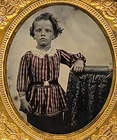 1/6th Plate Colored Ambrotype - Young Boy- Rare Thermoplastic Union Case