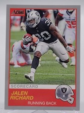 2019 SCORE JALEN RICHARD SCORECARD FOOTBALL CARD RAIDERS NFL 39 panini 