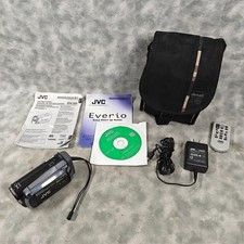 JVC Everio GZ-HM200BU Full HD 1080p Camcorder 20x Zoom Bundle Tested Works