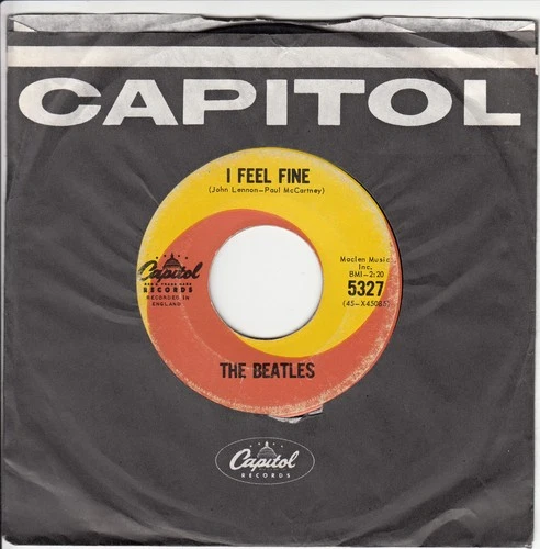 Beatles: I Feel Fine/She's a Woman -Capitol Canada 5327 1964 MONO 45rpm Scranton