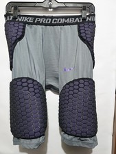 NIKE PRO COMBAT ATTACK COMP VIS SPORTS PADDED SHORTS PURPLE GREY Youth Large